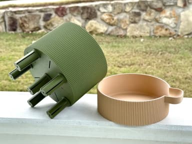 The Fluted Duo Planter | Modular Self-Watering Pot with Stand - Thumbnail 5