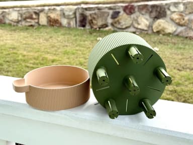 The Fluted Duo Planter | Modular Self-Watering Pot with Stand - Thumbnail 4