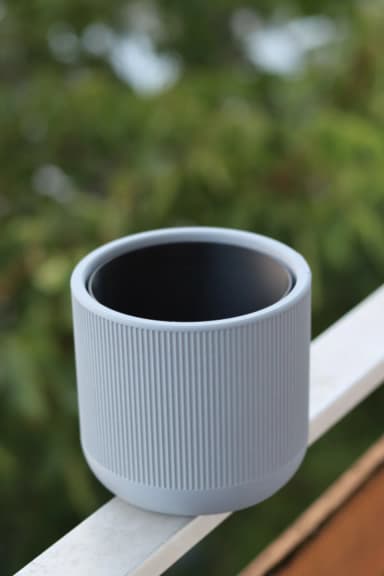The Aura Flute Planter | Tall Self-Watering Cylinder - Thumbnail 2
